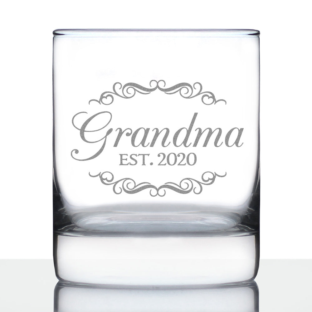 Grandma Est. 2020 - 10 Ounce Rocks Glass