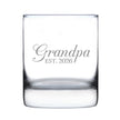 Grandpa Est 2026 - Engraved Rocks Glass - New Grandfather Gift for First Time Grandparents - Decorative Weighted Whiskey Glasses - 10.25 oz