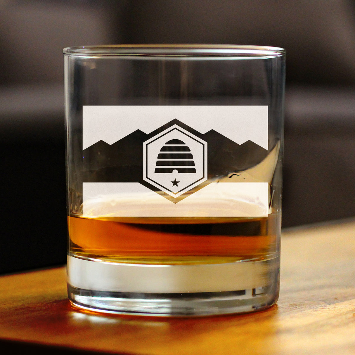 Utah Flag Whiskey Rocks Glass - State Themed Drinking Decor and Gifts for Utahn Women &amp; Men - 10.25 Oz Whisky Tumbler Glasses (Copy)