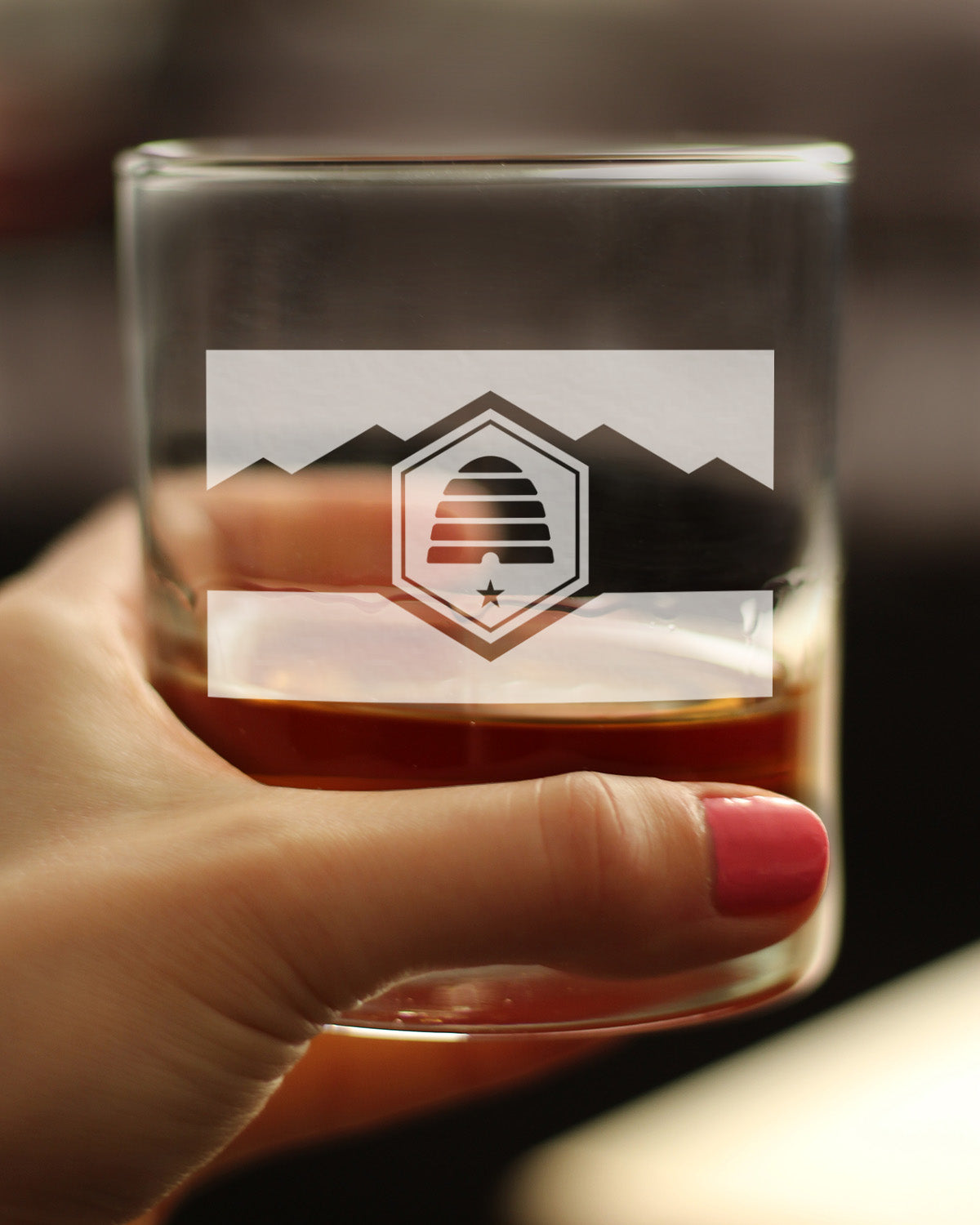 Utah Flag Whiskey Rocks Glass - State Themed Drinking Decor and Gifts for Utahn Women &amp; Men - 10.25 Oz Whisky Tumbler Glasses (Copy)