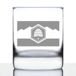 Utah Flag Whiskey Rocks Glass - State Themed Drinking Decor and Gifts for Utahn Women & Men - 10.25 Oz Whisky Tumbler Glasses (Copy)