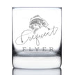 Frequent Flyer Engraved Rocks Glass Gifts for Fly Fishers Weighted Whiskey Glasses - 10.25 oz