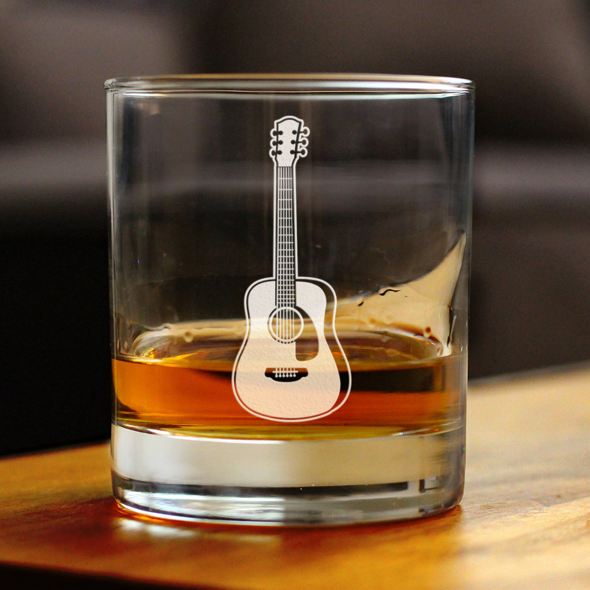 Guitar - Rocks Glass - Fun Musician Gifts and Musical Accessories for Women and Men - 10.25 Oz Glasses