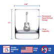 Acoustic Guitar - Rocks Glass - Fun Musician Gifts and Musical Accessories for Women and Men - 10.25 Oz Glasses