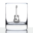 Acoustic Guitar - Rocks Glass - Fun Musician Gifts and Musical Accessories for Women and Men - 10.25 Oz Glasses