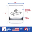 Howdy Engraved Rocks Glass Gifts Country Western Decor for Home Weighted Whiskey Glasses - 10.25 oz