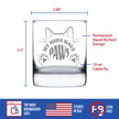Kids Have Paws Cat Engraved Rocks Glass Gifts for Cat People Weighted Whiskey Glasses - 10.25 oz