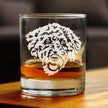 Labradoodle Face - Whiskey Rocks Glass - Labradoodle Gifts for Dog Lovers Women & Men - 10.25 oz Glasses