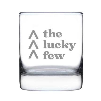 Lucky Few - Engraved Rocks Glass Down Syndrome Awareness Gifts for Adults Weighted Whiskey Glasses - 10.25 oz