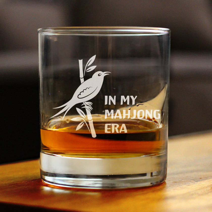 Mahjong Era - Engraved Rocks Glass - 10.25 oz