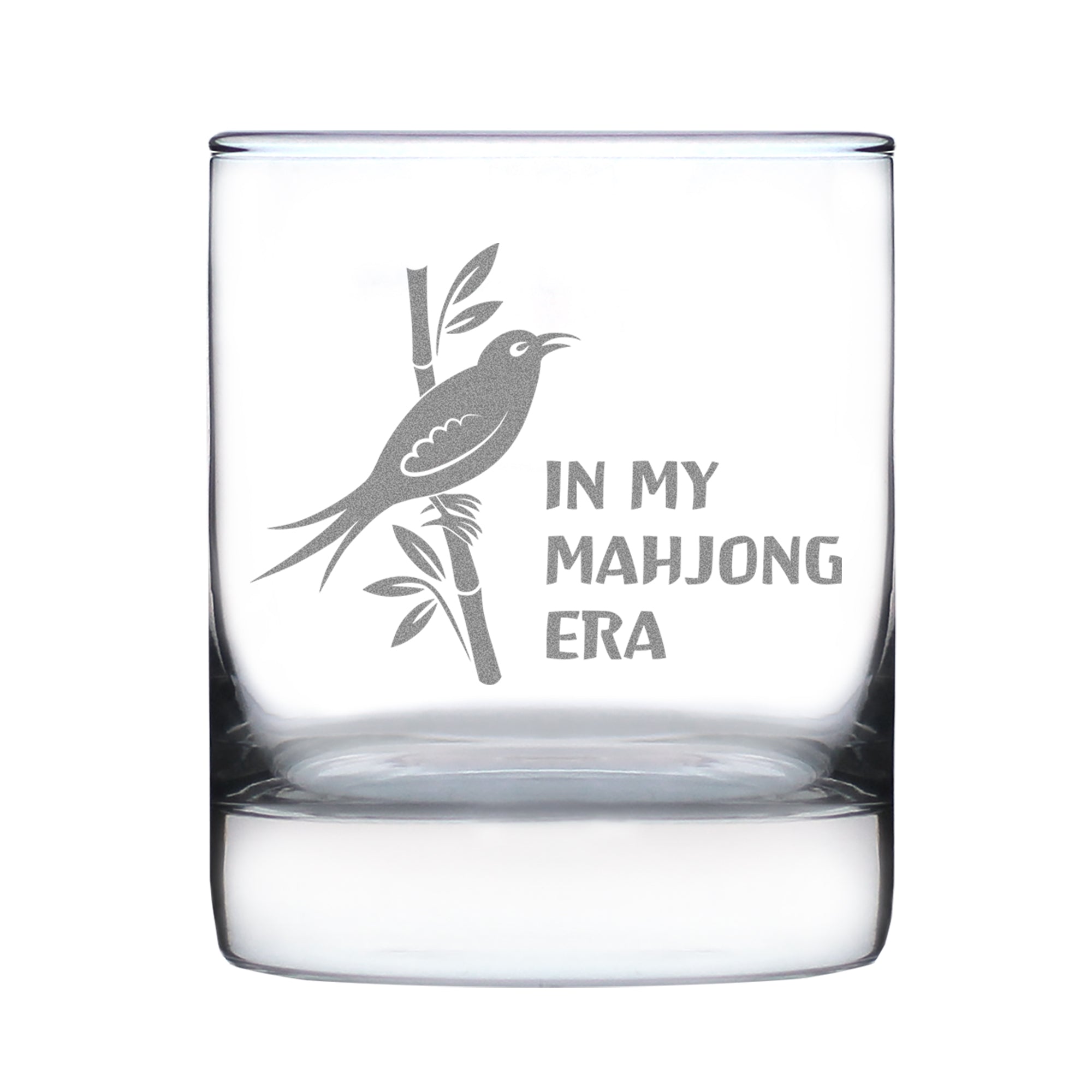 Mahjong Era - Engraved Rocks Glass - 10.25 oz