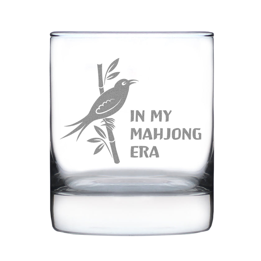 Mahjong Era - Engraved Rocks Glass - 10.25 oz