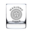 Mahjong Vibes - Engraved Rocks Glass - 10.25 oz