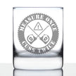 Measure Once Cuss Twice - Whiskey Rocks Glass - Best Gifts for Woodworkers, Construction Workers & Handy Man - 10.25 oz Glasses