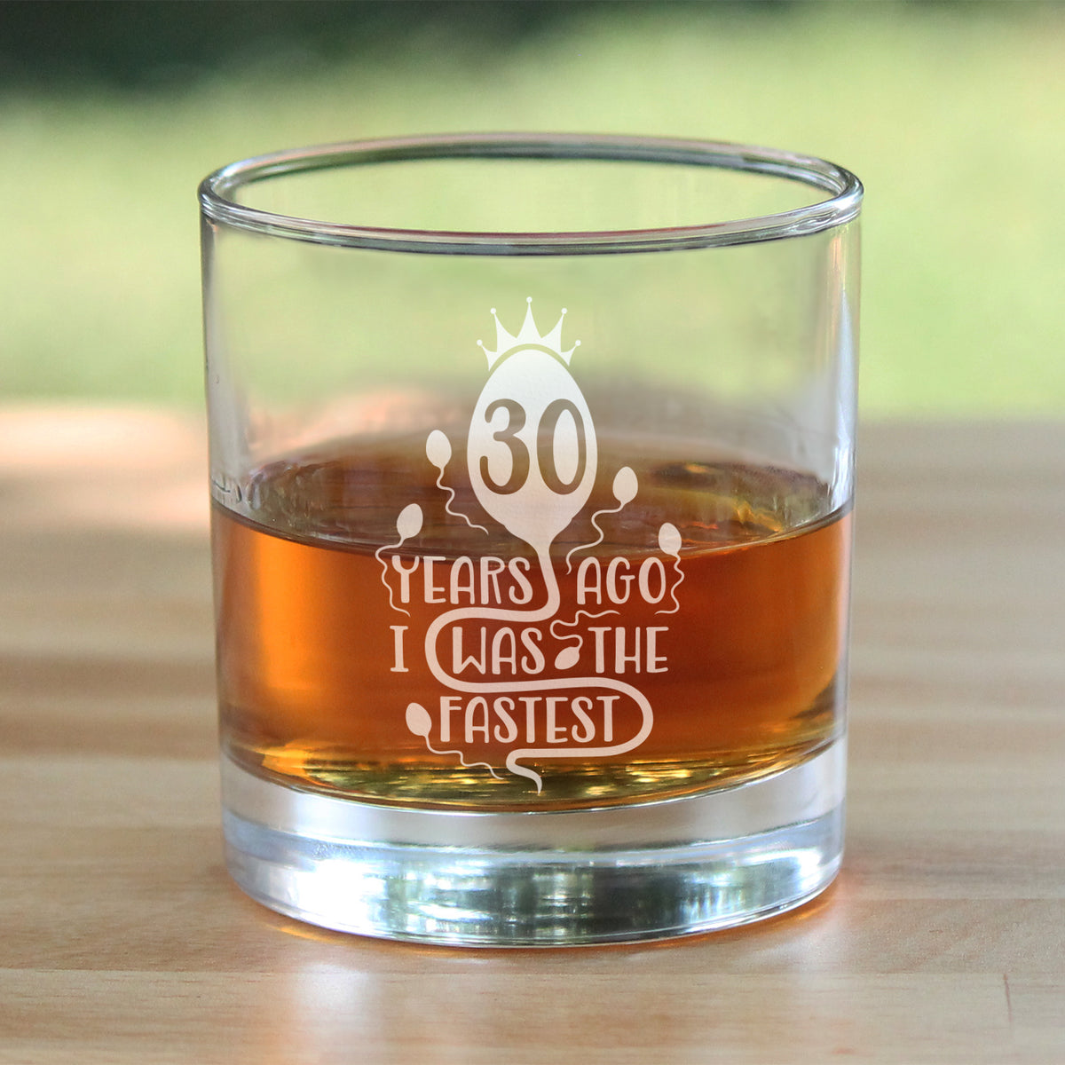 30 Years Ago I Was the Fastest - Whiskey Rocks Glass Gift - Funny 30th Birthday Gifts for Women and Men Turning 30 - 10.25 oz Glasses