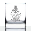 50 Years Ago I Was the Fastest - Whiskey Rocks Glass Gift - Funny 50th Birthday Gifts for Women and Men Turning 50 - 10.25 oz Glasses