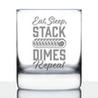Stack Dimes - Whiskey Rocks Glass - Unique Gifts for Welders - 10.25 oz Glasses