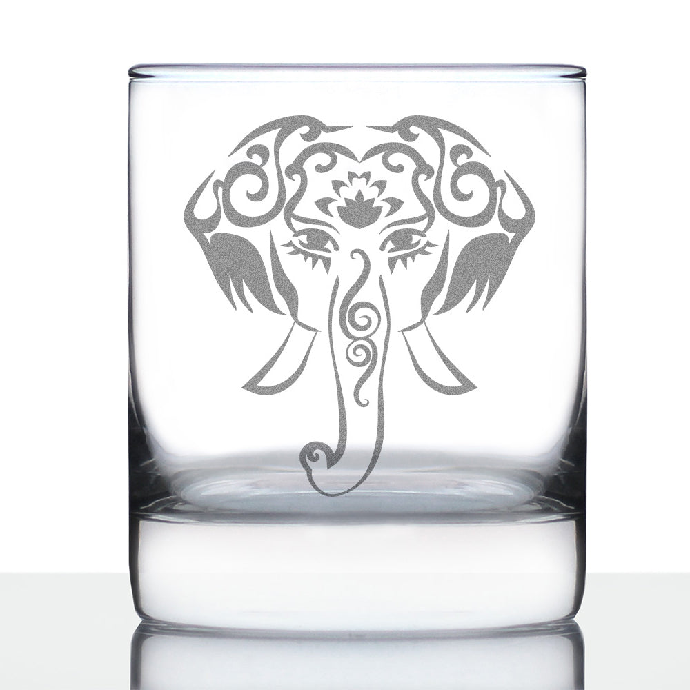 Elephant Boho - 10 Ounce Rocks Glass