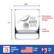 Funny Golf Gifts Engraved Rocks Glass Gifts Talk Birdie to Me Weighted Whiskey Glasses - 10.25 oz
