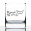 Trumpet Rocks Glass - Music Gifts for Trumpet Players, Teachers and Musical Accessories for Musicians that Play Trumpets - 10.25 Oz Glasses