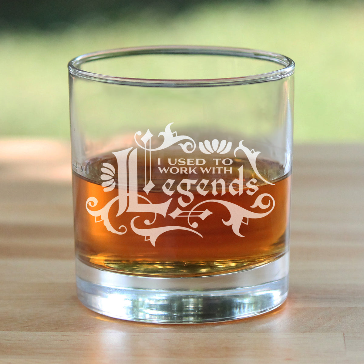 Used to Work with Legends - Whiskey Rocks Glass - Funny Farewell Gifts for Coworkers Leaving or Retirement - 10.25 oz Glasses