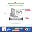 If I Can't Wear My Boots - Engraved Rocks Glass - Cowboy and Cowgirl Western Gifts Accessories and Decor - Weighted Whiskey Glasses - 10.25 oz