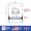 Welcome To The Lake House - Whiskey Rocks Glass - Lake Home Rustic Cabin Decor - 10.25 oz Glasses