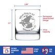 What Day Is It - Whiskey Rocks Glass - Funny Flight Attendant Gifts for Flight Attendants & Pilots - 10.25 oz Glasses