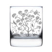 Chinoiserie Mural Pattern Engraved Rocks Glass - Full Wrap - Multi-Layer Engraved Whiskey Glasses - 10.25 oz