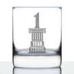 1 Year Strong Engraved Rocks Glass Gifts 1st Anniversary Party Decor Weighted Whiskey Glasses - 10.25 oz