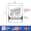 Yippee Ki Yay Engraved Rocks Glass Gifts Country Western Home Decor Weighted Whiskey Glasses - 10.25 oz