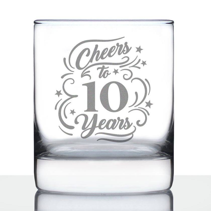 Cheers to Years - Anniversary Party Cups & Decor - Engraved Glasses & Color Ceramic Coffee Mugs