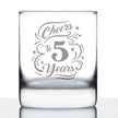 Cheers to Years - Anniversary Party Cups & Decor - Engraved Glasses & Color Ceramic Coffee Mugs