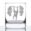 Orangutan Rocks Glass - Fun Wild Animal Themed Decor and Gifts for Lovers of Apes and Monkeys - 10.25 Oz Glasses