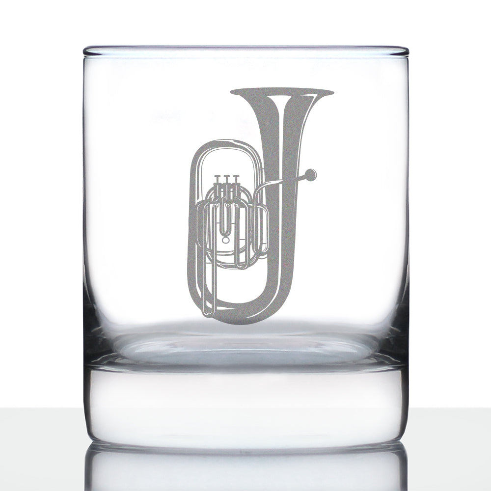 Tuba Rocks Glass - Fun Tuba Gifts for Tuba Players in Band and Orchestra - 10.25 Oz Glasses