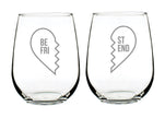 Custom for Julie - 2 x Custom Stemless Wine Glasses