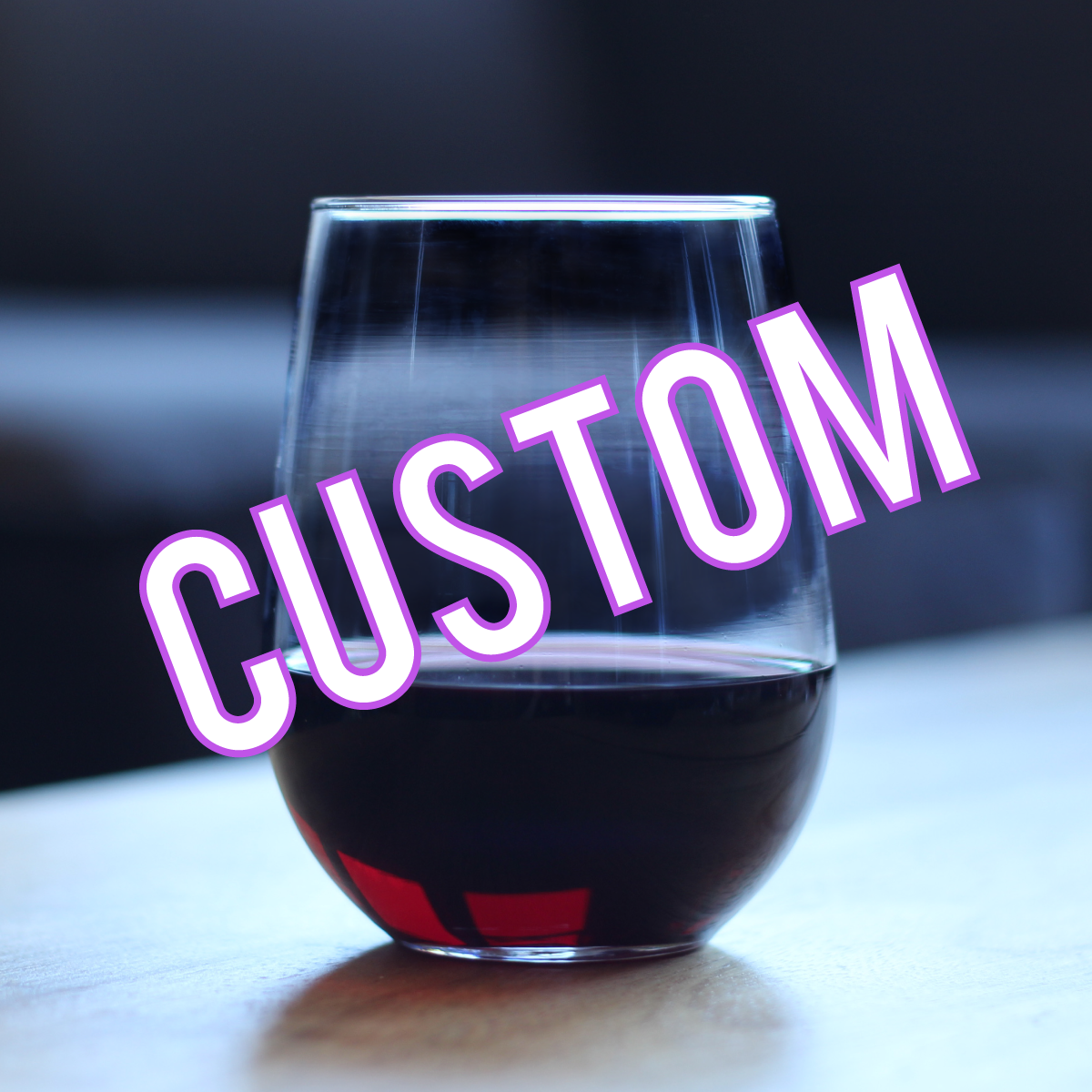 Custom 17 oz. Stemless Wine Glass - Mickey G.
