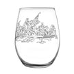 America 250 Washington Crossing the Delaware Engraved Stemless Wine Glass America250 Official for 250th Anniversary of the USA Wine Glasses - 15 oz