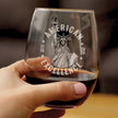 America 250 American Excellence Engraved Stemless Wine Glass America250 Official for 250th Anniversary of the USA Wine Glasses - 15 oz