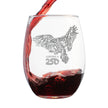 America 250 Bald Eagle Engraved Stemless Wine Glass America250 Official for 250th Anniversary of the USA Wine Glasses - 15 oz