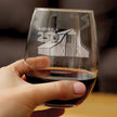 America 250 Homestead Barn Engraved Stemless Wine Glass America250 Official for 250th Anniversary of the USA Wine Glasses - 15 oz