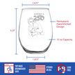 America 250 Rosie the Riveter Engraved Stemless Wine Glass America250 Official for 250th Anniversary of the USA Wine Glasses - 15 oz