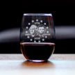 America 250 Washington Lincoln Engraved Stemless Wine Glass America250 Official for 250th Anniversary of the USA Wine Glasses - 15 oz