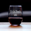 America 250 We the People Engraved Stemless Wine Glass America250 Official for 250th Anniversary of the USA Wine Glasses - 15 oz