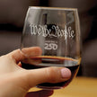 America 250 We the People Engraved Stemless Wine Glass America250 Official for 250th Anniversary of the USA Wine Glasses - 15 oz