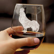 Rooster Engraved Stemless Wine Glass - Multi-Layer Engraving - 17 oz & 15 oz