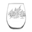 Freedom 250 Washington Crossing the Delaware Engraved Stemless Wine Glass - 15 oz Official USA 250th Anniversary Merch