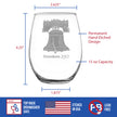 Freedom 250 Liberty Bell Engraved Stemless Wine Glass - 15 oz Official USA 250th Anniversary Merch