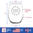 Freedom 250 Betsy Ross Logo Engraved Stemless Wine Glass - 15 oz Official USA 250th Anniversary Merch