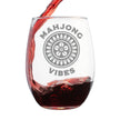 Mahjong Vibes - Engraved Stemless Wine Glass - 17 oz & 15 oz